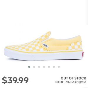 Yellow Vans Slip on